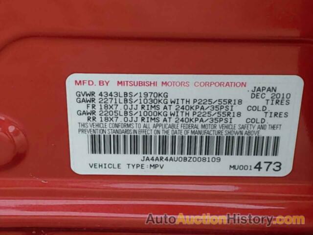 MITSUBISHI OUTLANDER SE, JA4AR4AU0BZ008109