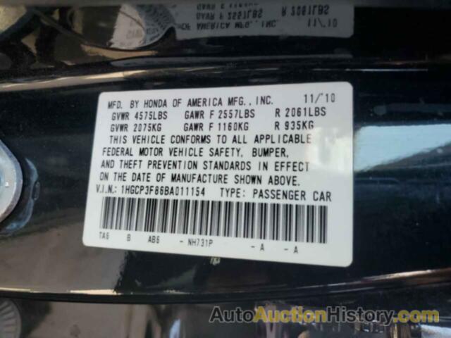 HONDA ACCORD EXL, 1HGCP3F86BA011154