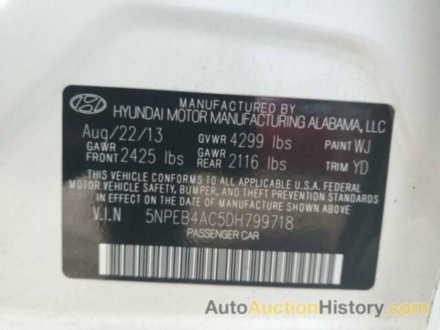 HYUNDAI SONATA GLS, 5NPEB4AC5DH799718