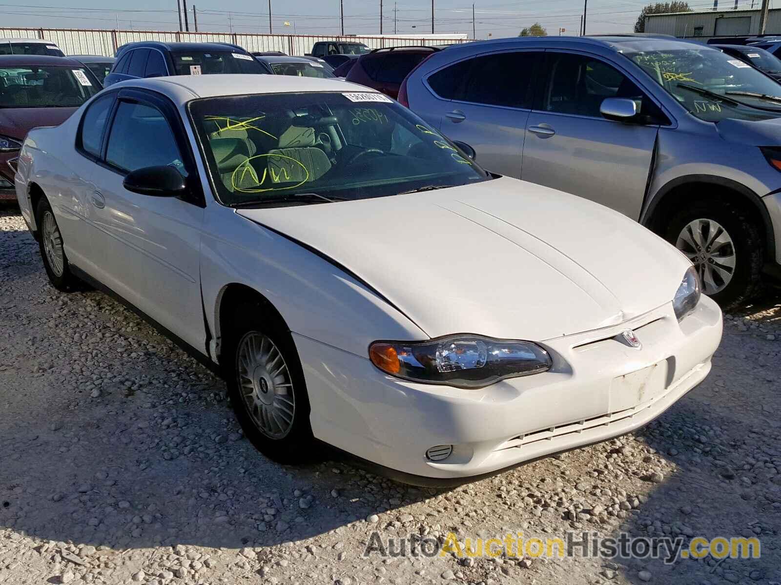 2002 CHEVROLET MONTECARLO LS, 2G1WW12E429387693