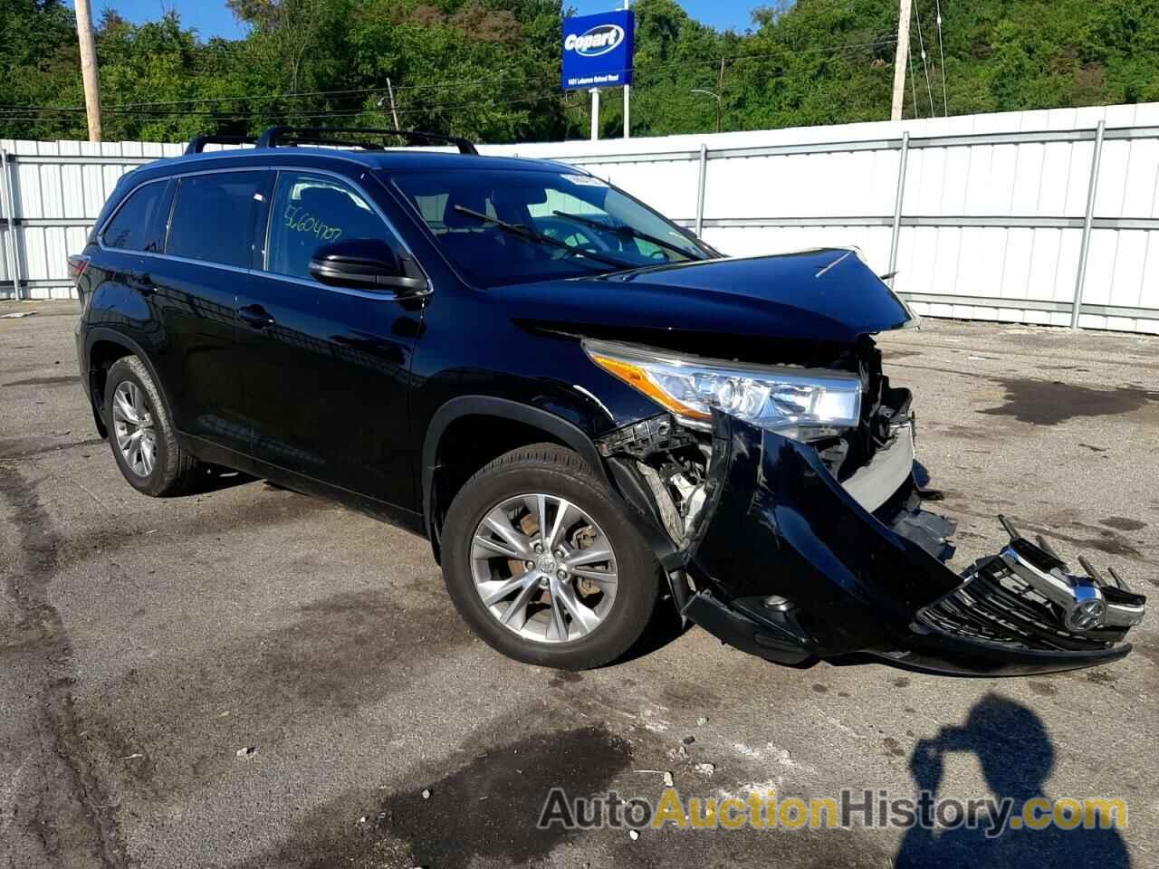 2015 TOYOTA HIGHLANDER XLE, 5TDJKRFH8FS209797