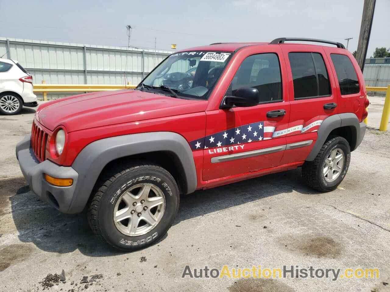 2002 JEEP LIBERTY SPORT, 1J4GL48K72W235573