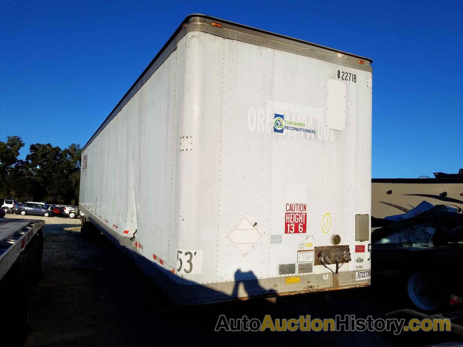 1999 GREAT DANE TRAILER DRY VAN, 1GRAA0626XS000602