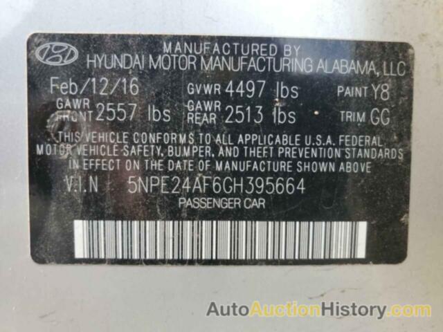 HYUNDAI SONATA SE, 5NPE24AF6GH395664