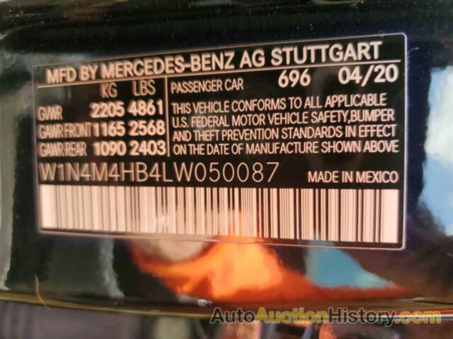 MERCEDES-BENZ GLB-CLASS 250 4MATIC, W1N4M4HB4LW050087