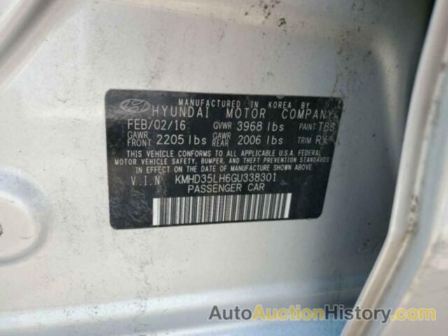 HYUNDAI ELANTRA, KMHD35LH6GU338301