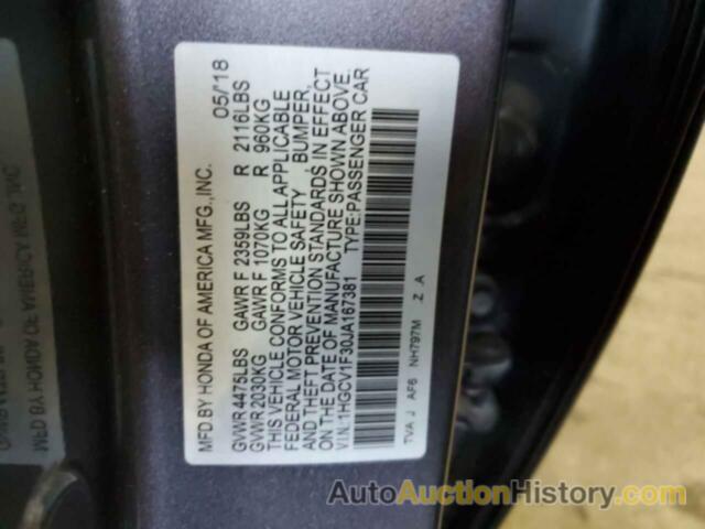 HONDA ACCORD SPORT, 1HGCV1F30JA167381