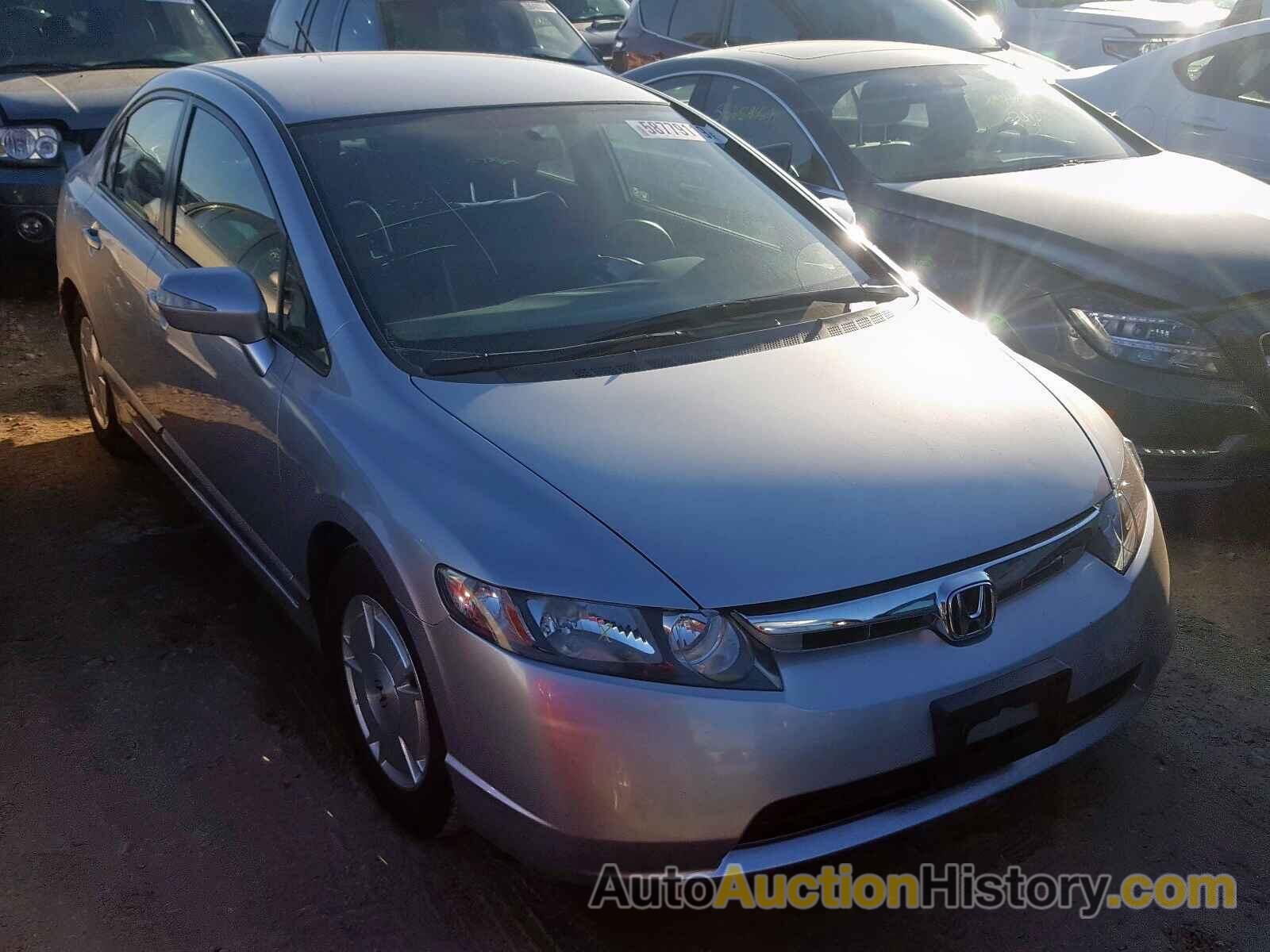 2008 HONDA CIVIC HYBR HYBRID, JHMFA36218S009256