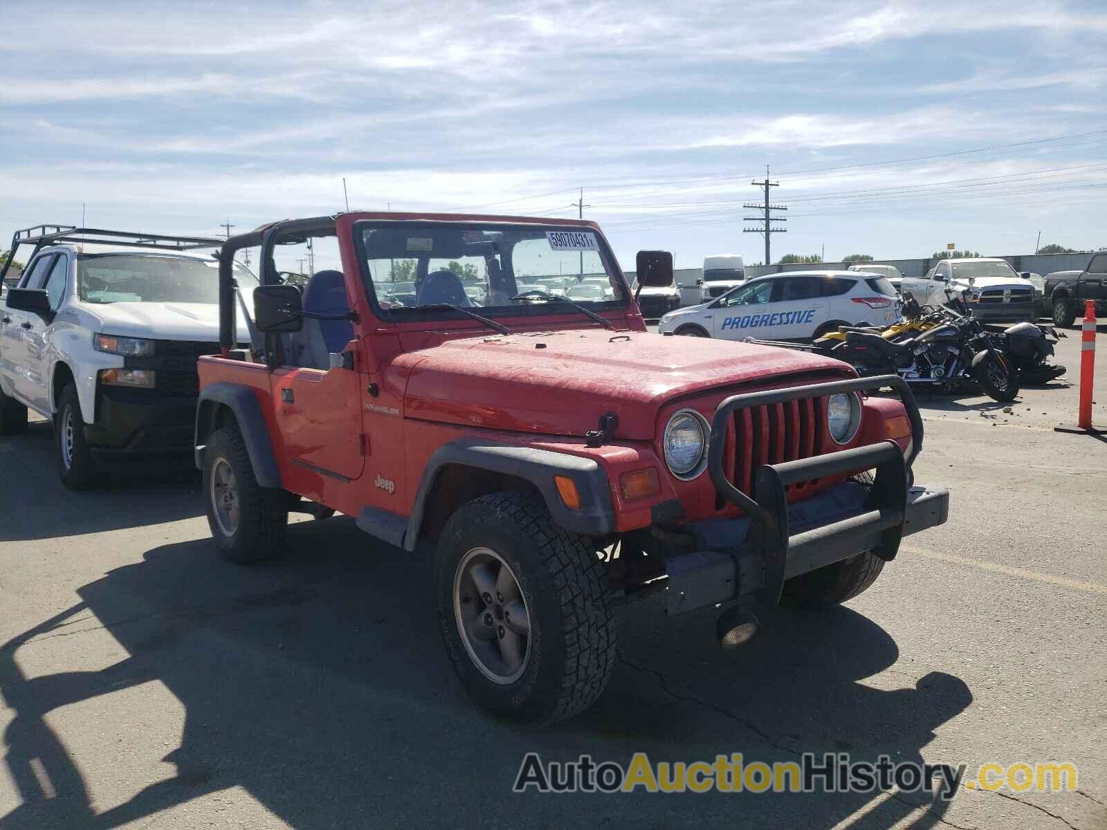 1998 JEEP WRANGLER SE, 1J4FY29P2WP780396