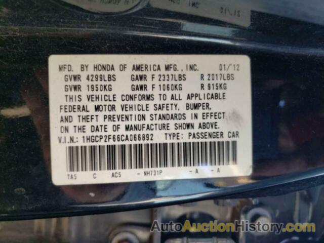 HONDA ACCORD SE, 1HGCP2F66CA066892