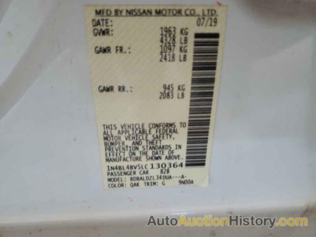 NISSAN ALTIMA S, 1N4BL4BV5LC130364