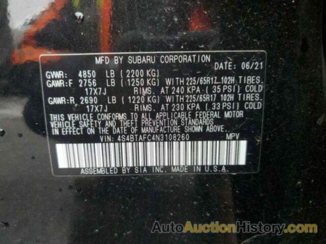 SUBARU OUTBACK PREMIUM, 4S4BTAFC4N3108260