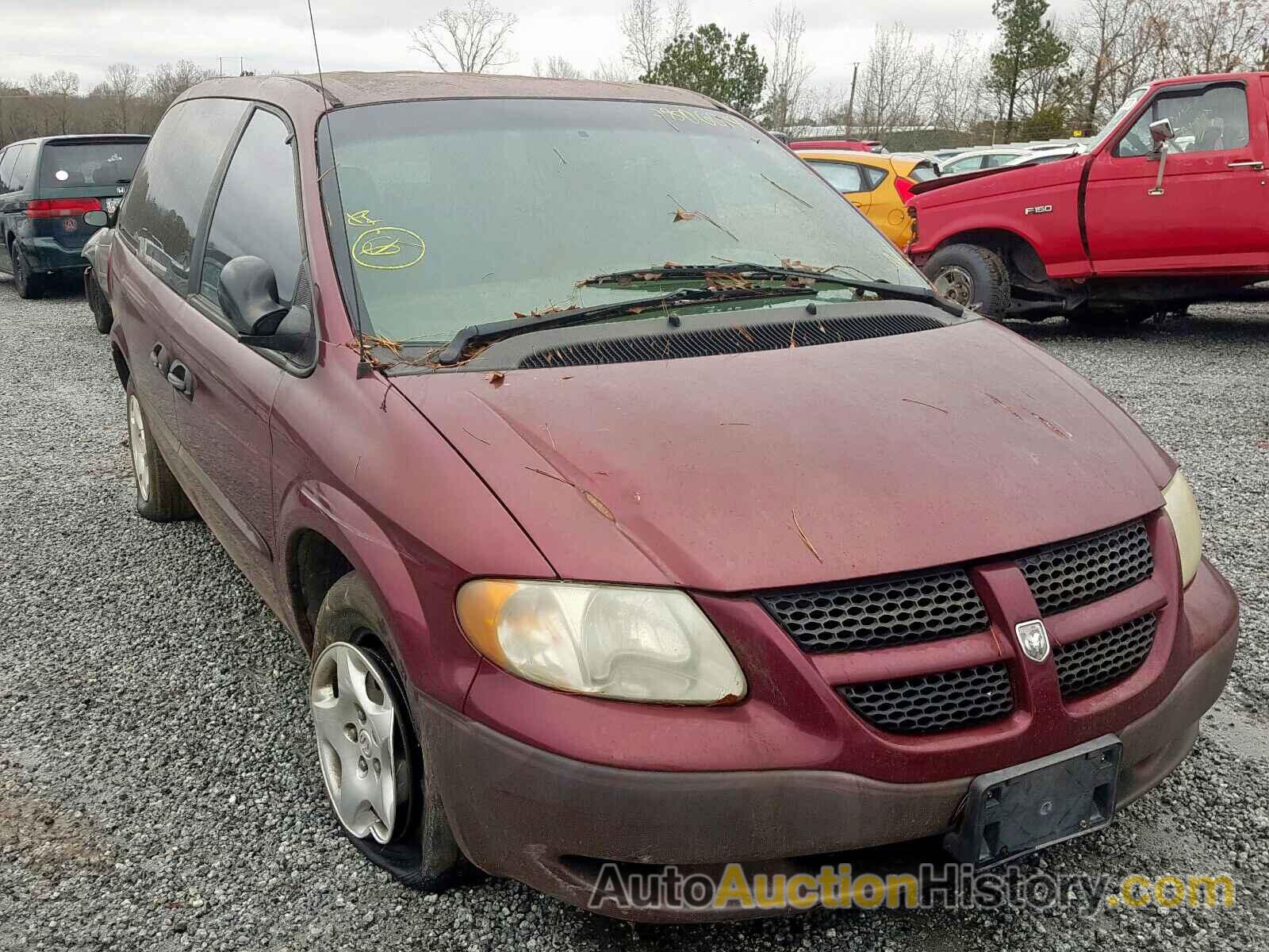 2002 DODGE CARAVAN SE SE, 1B4GP25332B553903