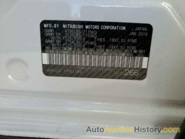 MITSUBISHI OUTLANDER SE, JA4AD3A32JZ039263