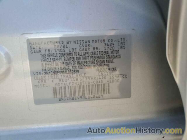 NISSAN VERSA SV, 3N1CN8EV9ML862629