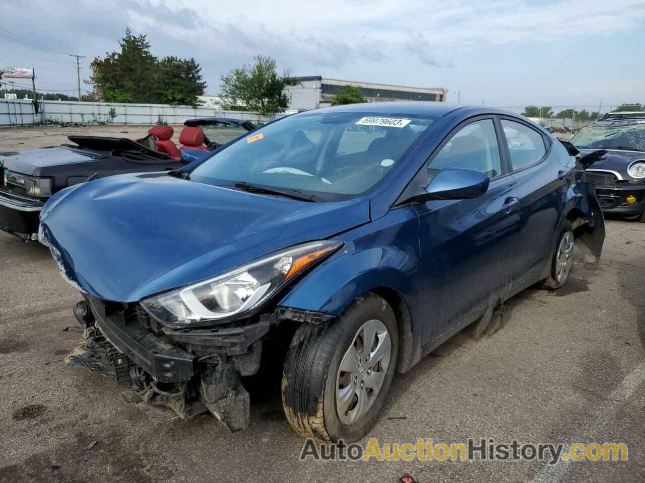 2016 HYUNDAI ELANTRA SE, KMHDH4AE7GU543341