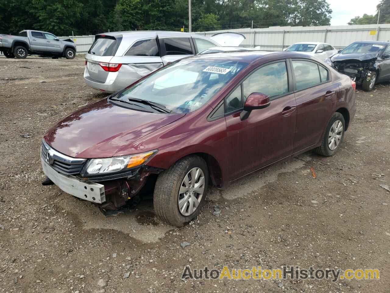 2012 HONDA CIVIC LX, 19XFB2F5XCE030993