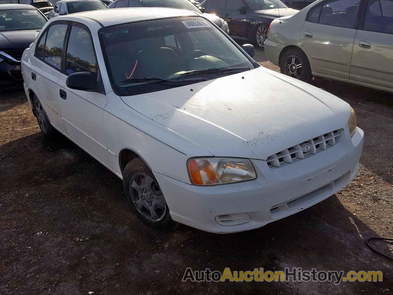 2001 HYUNDAI ACCENT GL, KMHCG45C41U168636