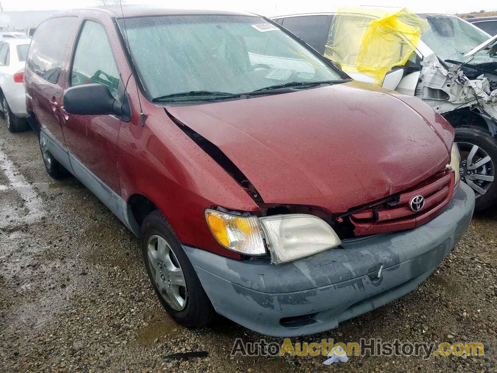 2001 TOYOTA SIENNA CE CE, 4T3ZF19C01U381077