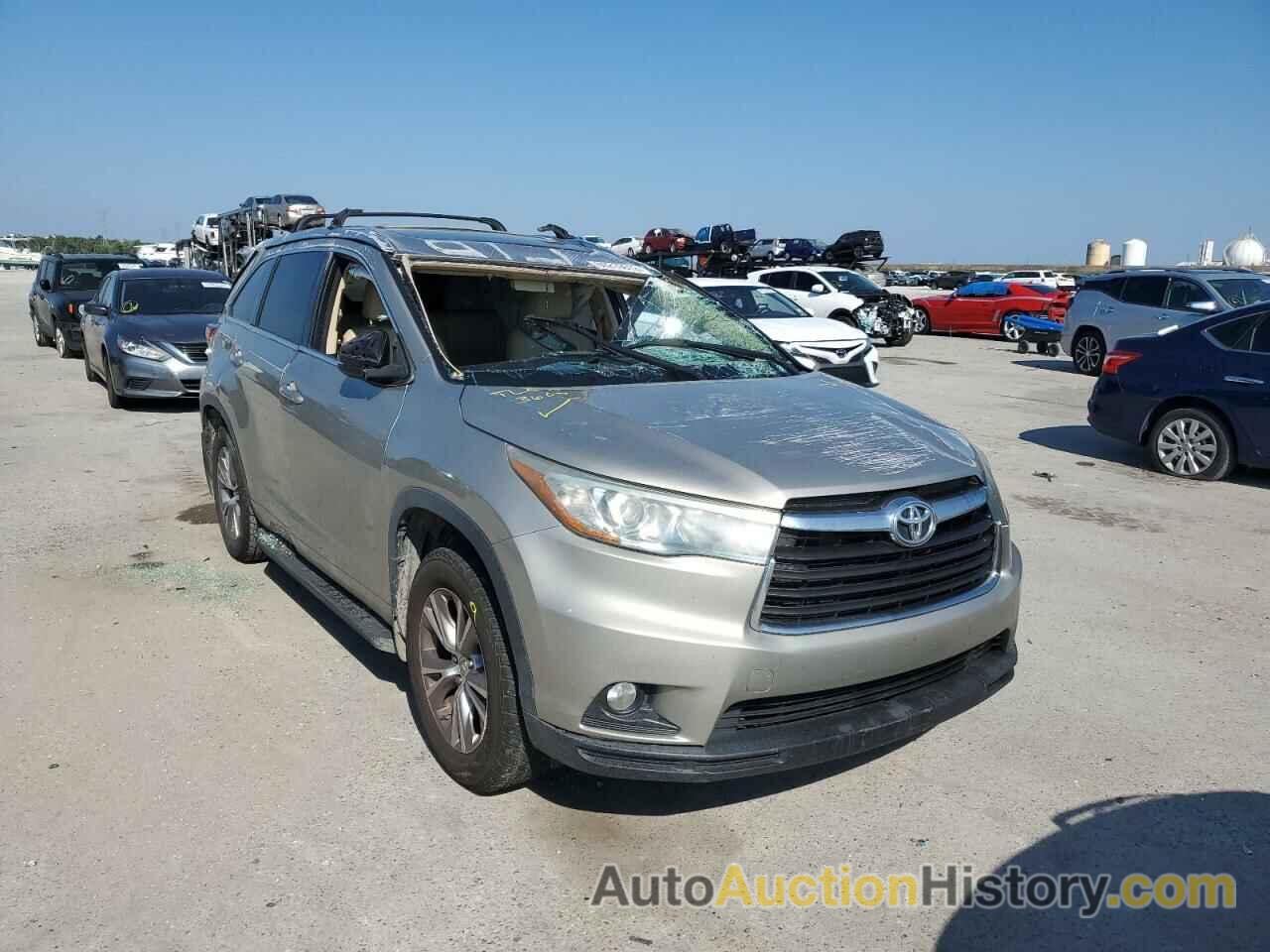 2015 TOYOTA HIGHLANDER XLE, 5TDKKRFH5FS062732