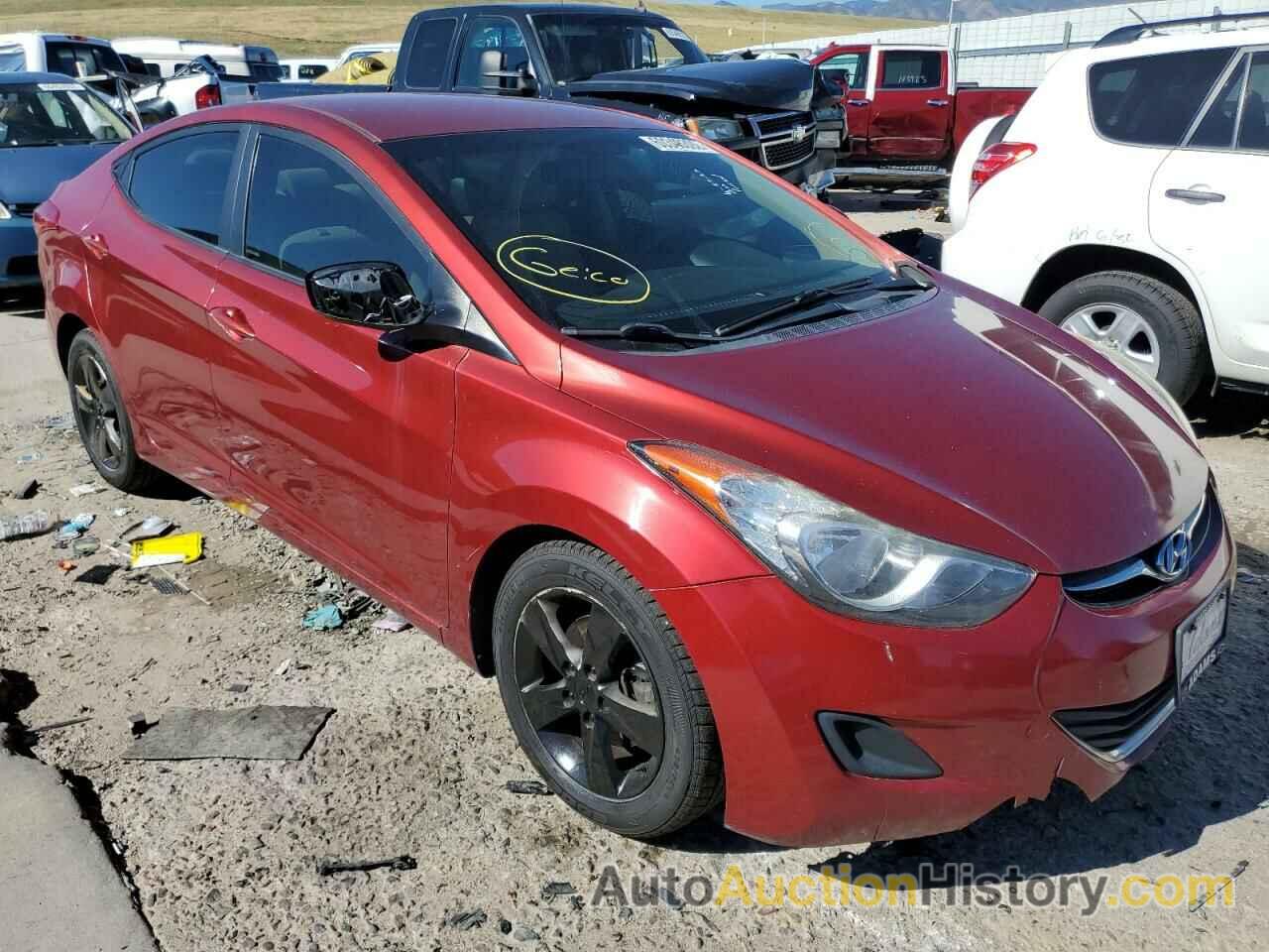 2013 HYUNDAI ELANTRA GLS, 5NPDH4AE6DH323814