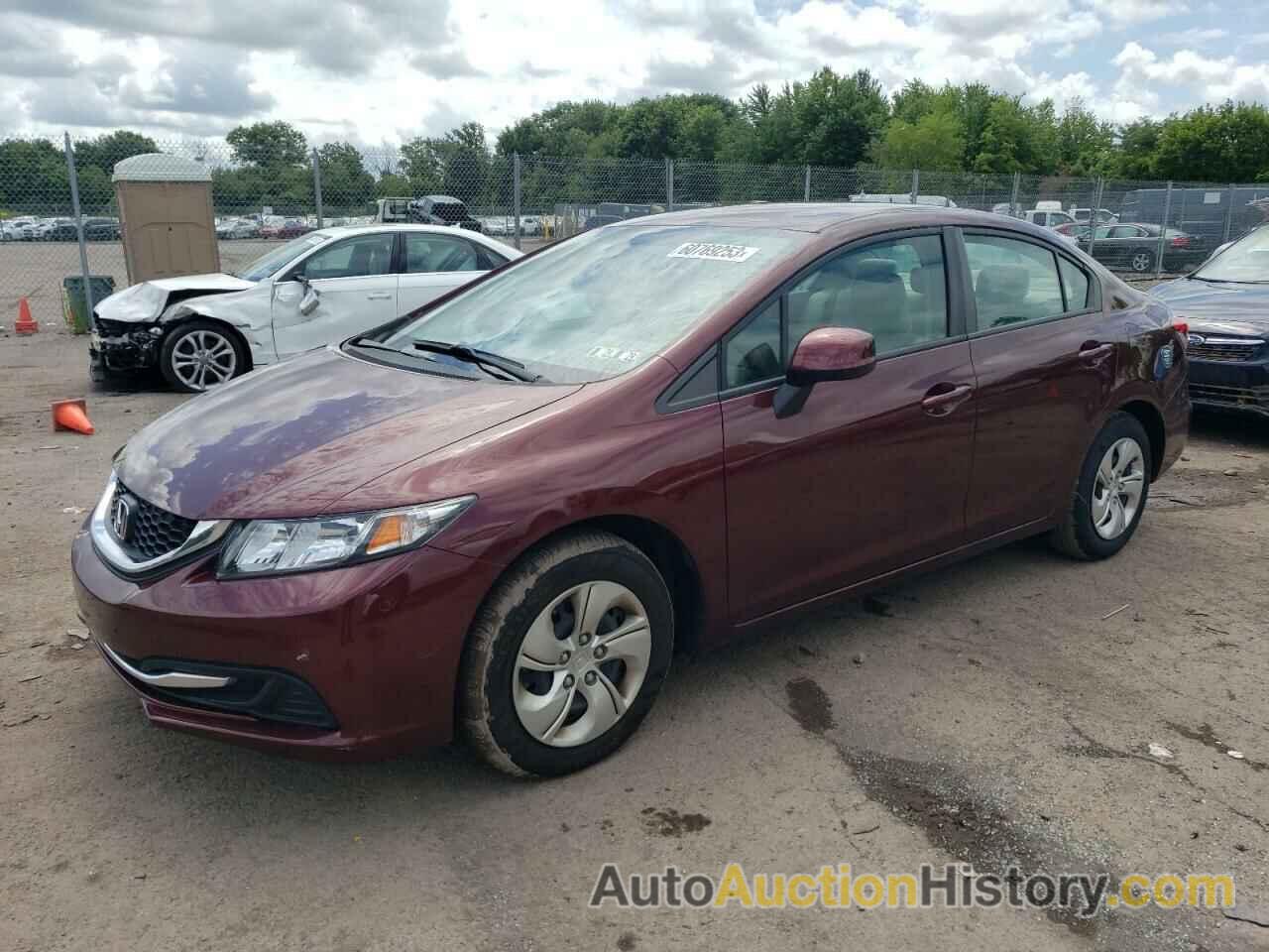 2013 HONDA CIVIC LX, 19XFB2F57DE290446