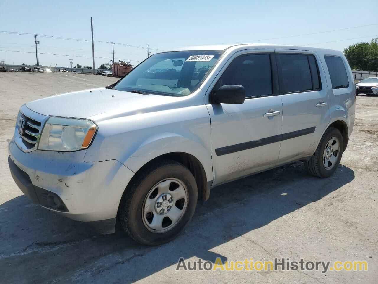 2012 HONDA PILOT LX, 5FNYF3H2XCB005687