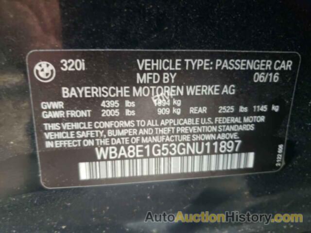 BMW 3 SERIES I, WBA8E1G53GNU11897
