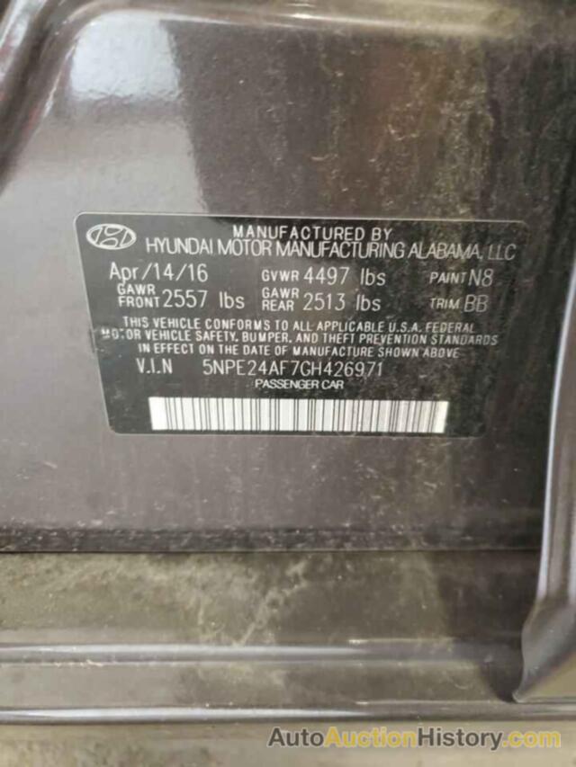 HYUNDAI SONATA SE, 5NPE24AF7GH426971