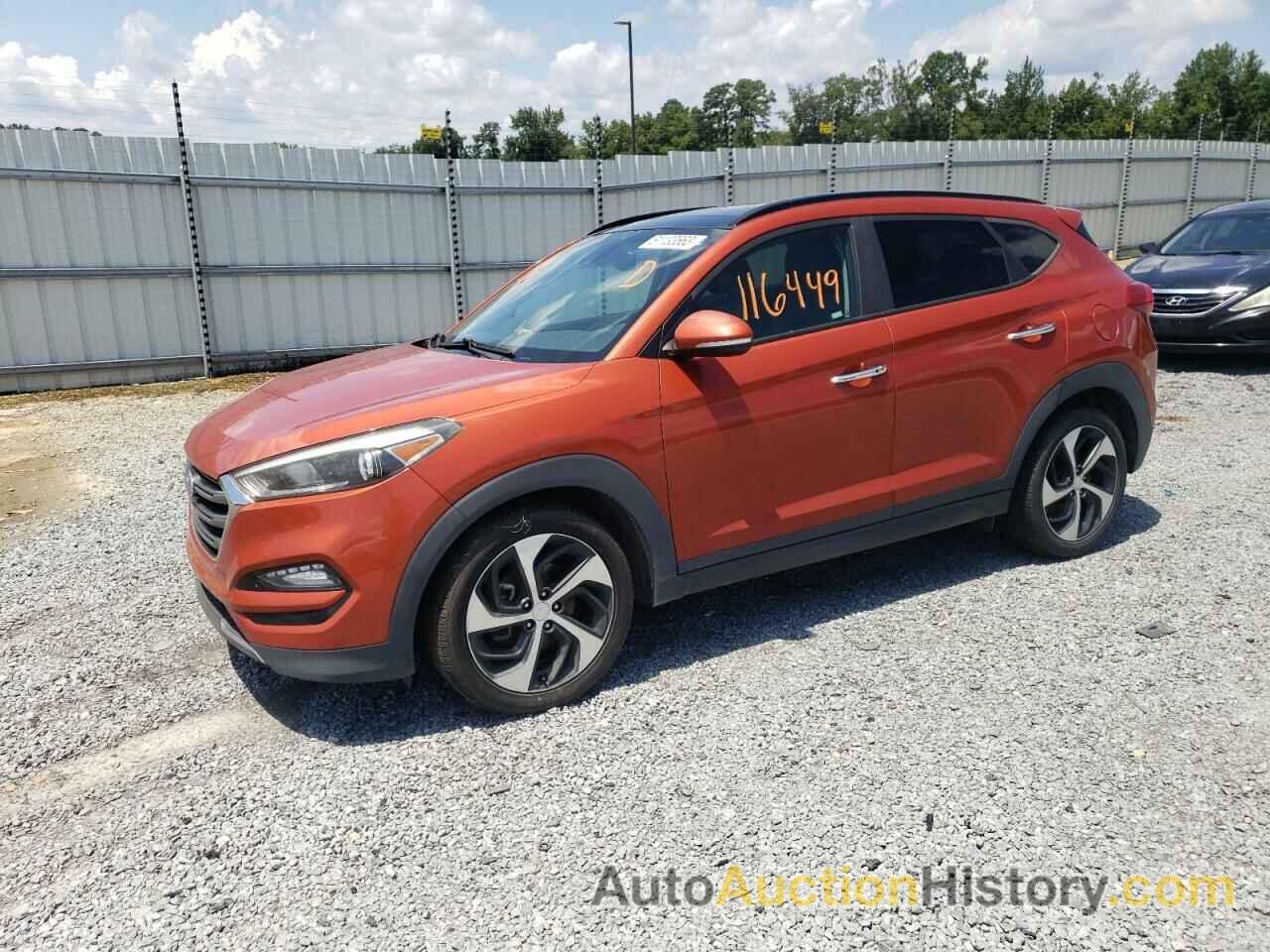 2016 HYUNDAI TUCSON LIMITED, KM8J33A23GU229901