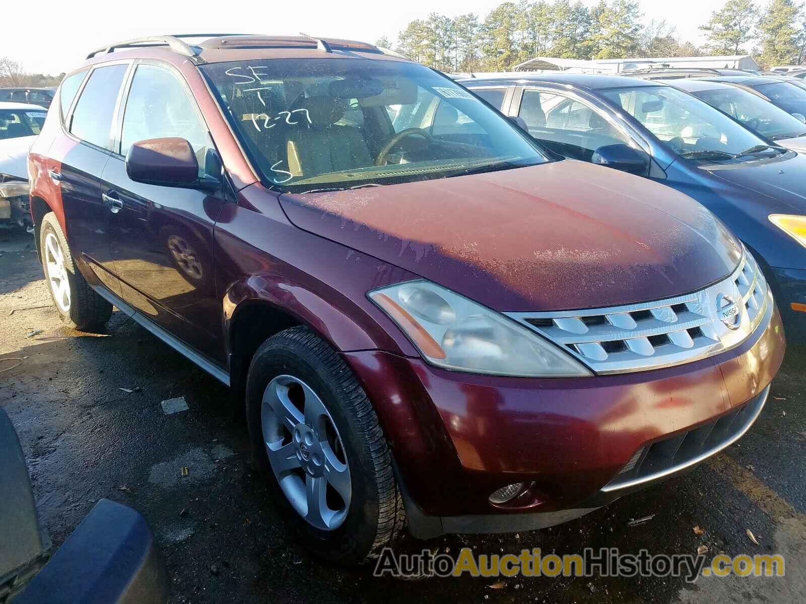 2005 NISSAN MURANO SL SL, JN8AZ08W85W405535