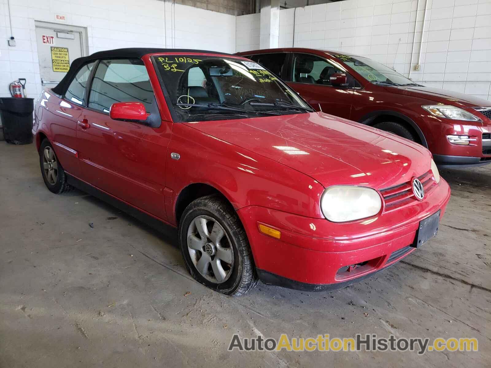 2002 VOLKSWAGEN CABRIO GLX, 3VWDC21VX2M800994