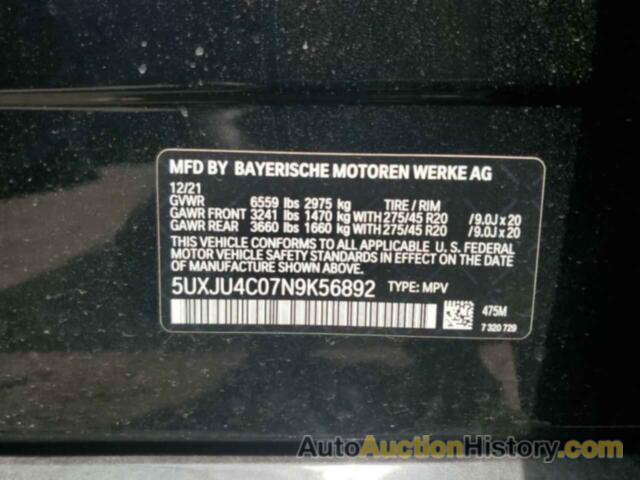 BMW X5 M50I, 5UXJU4C07N9K56892