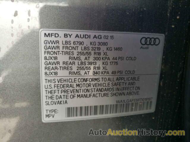 AUDI Q7 PREMIUM PLUS, WA1LGAFE5FD018197