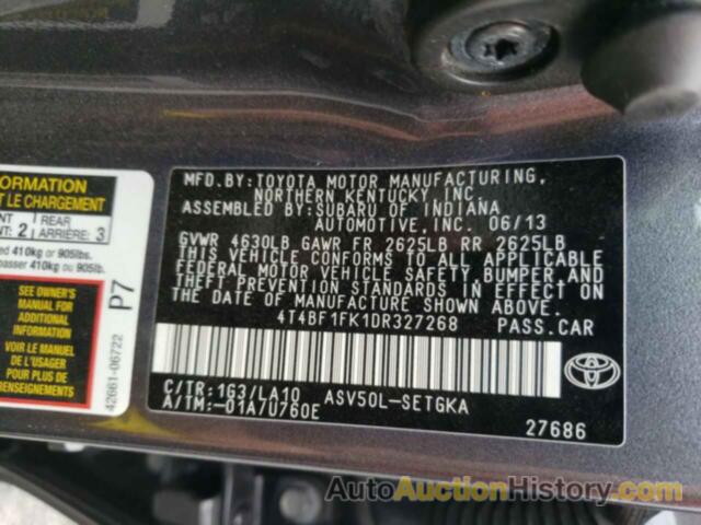 TOYOTA CAMRY L, 4T4BF1FK1DR327268
