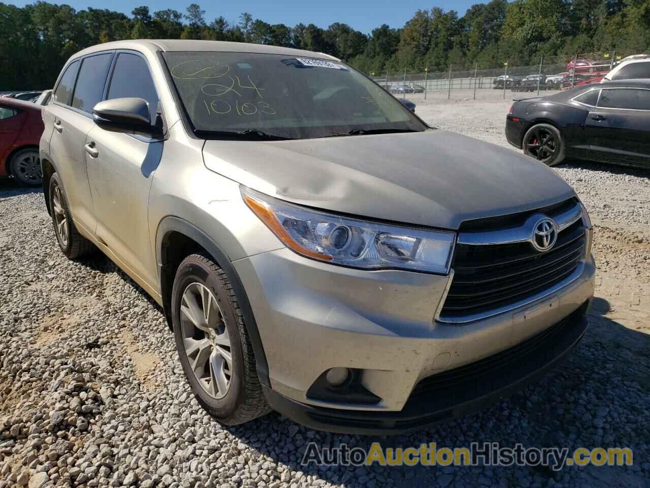 2015 TOYOTA HIGHLANDER LE, 5TDZKRFH4FS093291