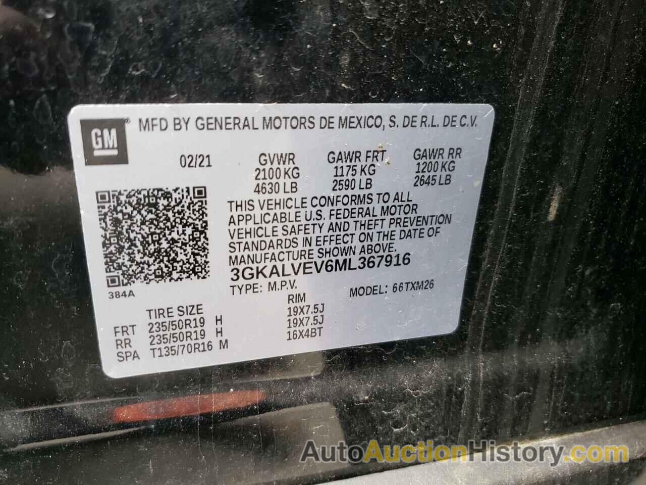 GMC TERRAIN SLT, 3GKALVEV6ML367916