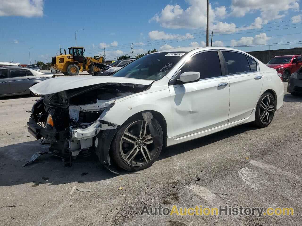 2016 HONDA ACCORD SPORT, 1HGCR2F54GA214786