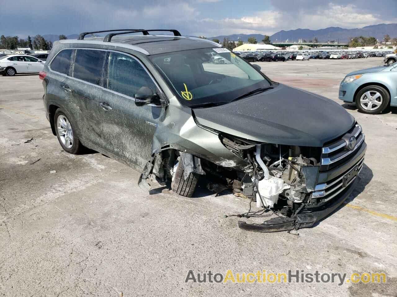 2018 TOYOTA HIGHLANDER HYBRID LIMITED, 5TDDGRFH6JS046090