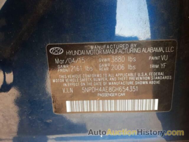 HYUNDAI ELANTRA SE, 5NPDH4AE8GH654351