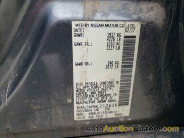 NISSAN ALTIMA 2.5, 1N4AL3AP0HC212616