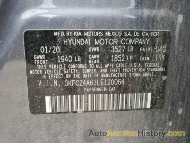 HYUNDAI ACCENT SE, 3KPC24A63LE120064