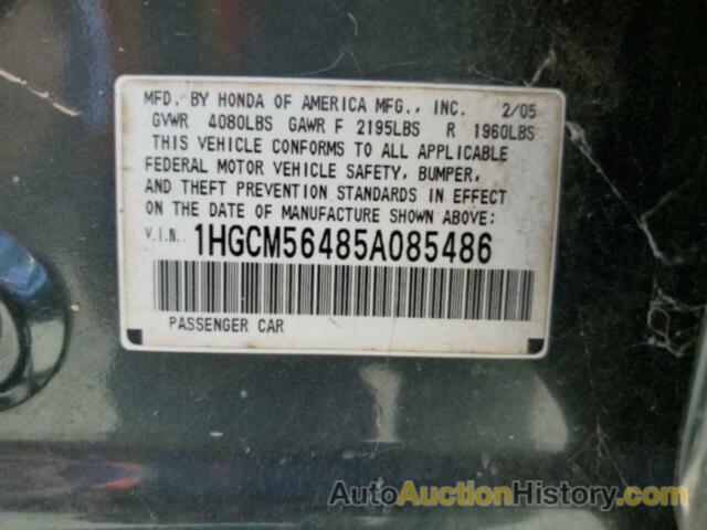 HONDA ACCORD LX, 1HGCM56485A085486