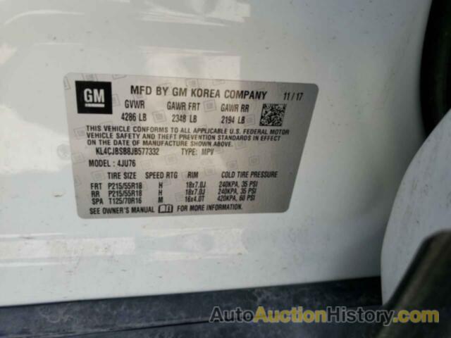 BUICK ENCORE PREFERRED II, KL4CJBSB8JB577332