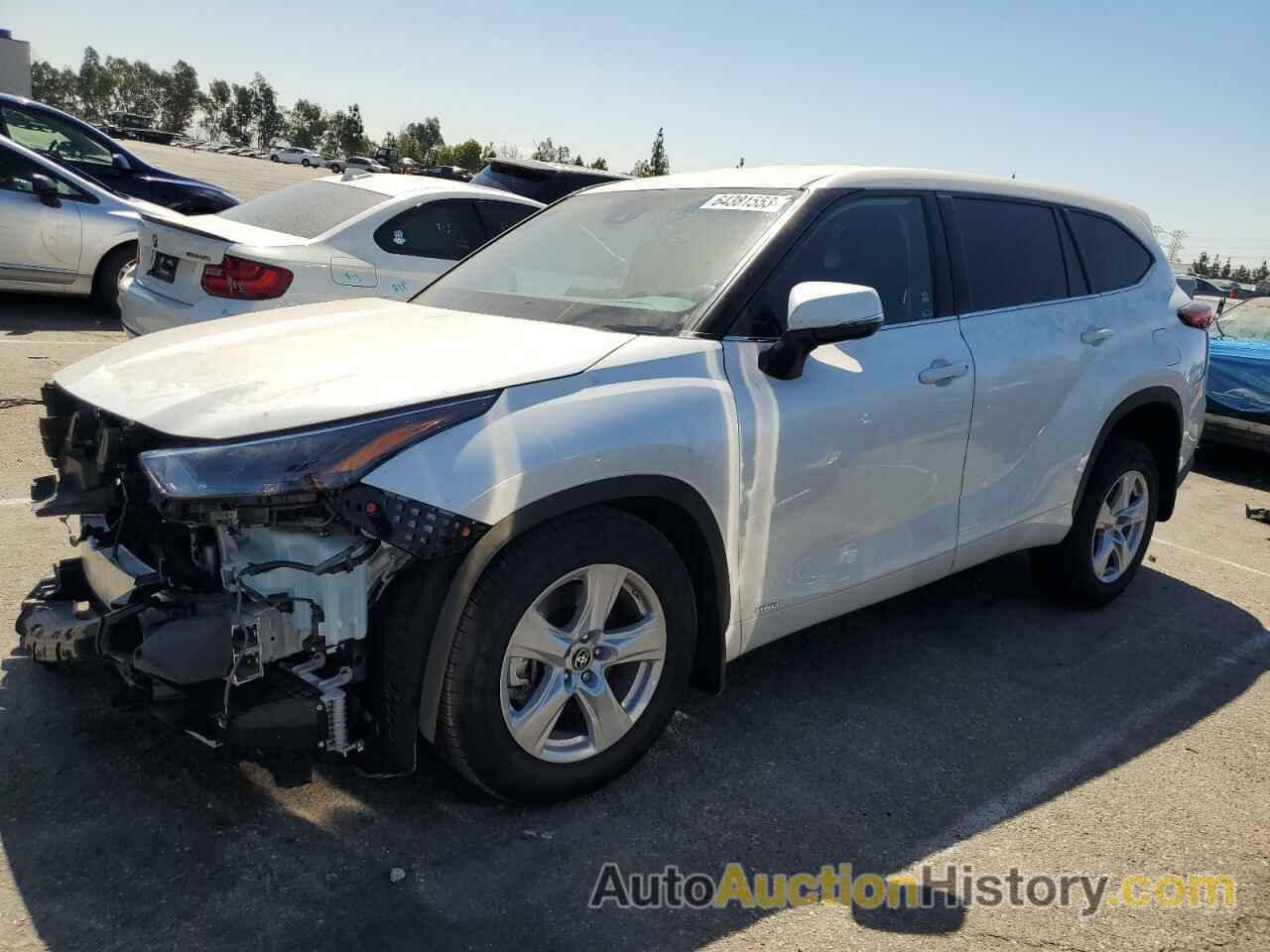 2022 TOYOTA HIGHLANDER HYBRID LE, 5TDBBRCH6NS559002