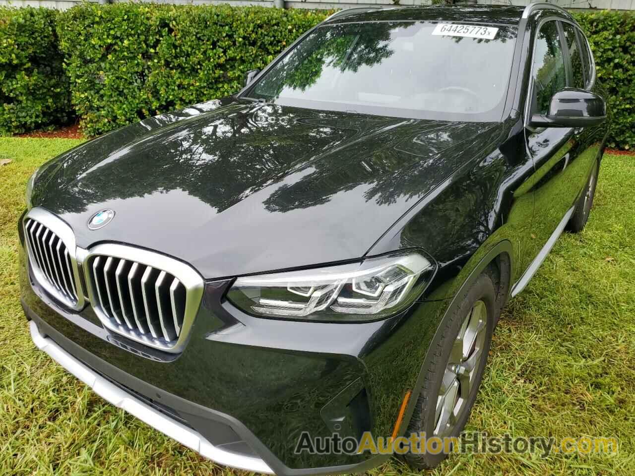 2022 BMW X3 SDRIVE30I, 5UX43DP06N9L36095