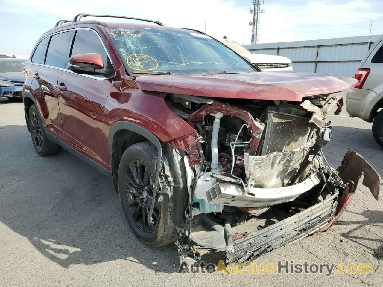 2019 TOYOTA HIGHLANDER SE, 5TDKZRFH0KS552596