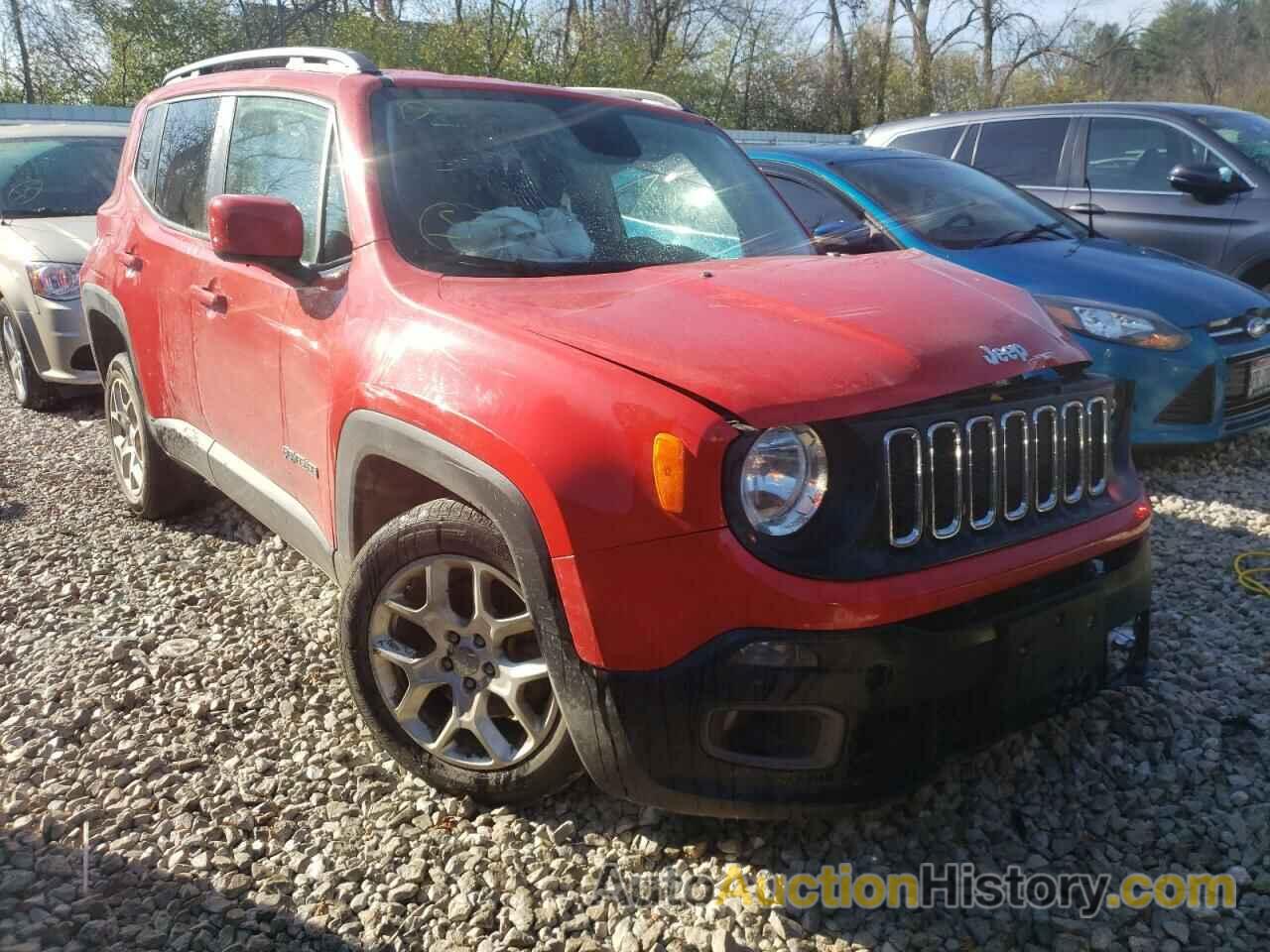 2016 JEEP RENEGADE LATITUDE, ZACCJBBT9GPD56349