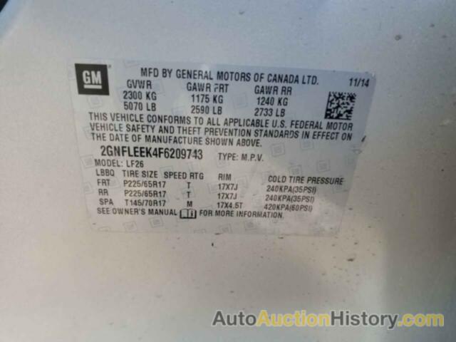 CHEVROLET EQUINOX LS, 2GNFLEEK4F6209743