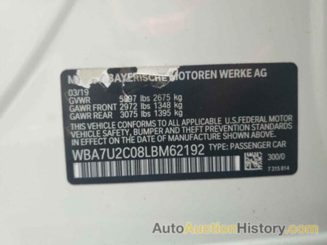 BMW 7 SERIES XI, WBA7U2C08LBM62192